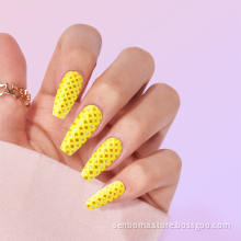 24 PIC yellow 3D sweater false nails kits